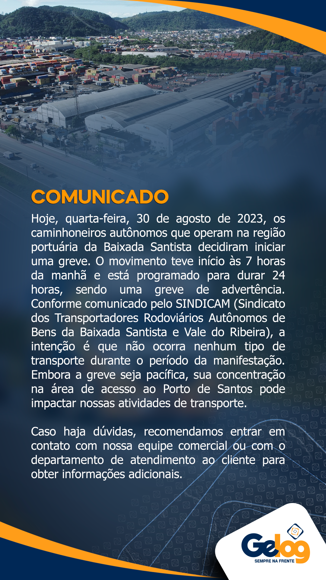 Comunicado Oficial – Caminhoneiros Autônomos em Greve