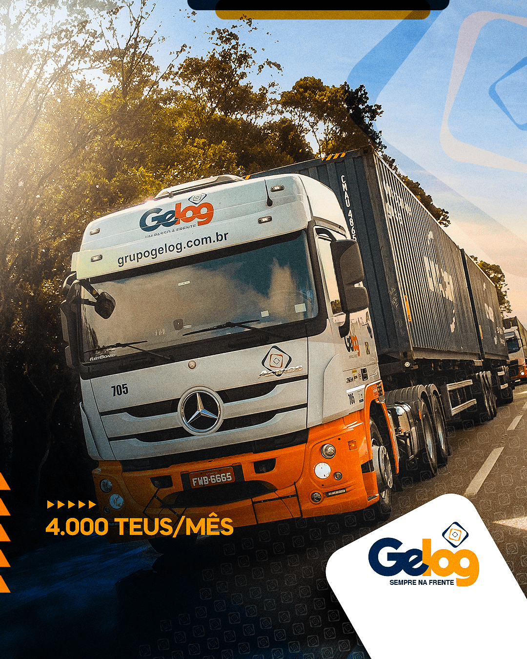 4.000 TEU’s em distâncias num raio de até 400km