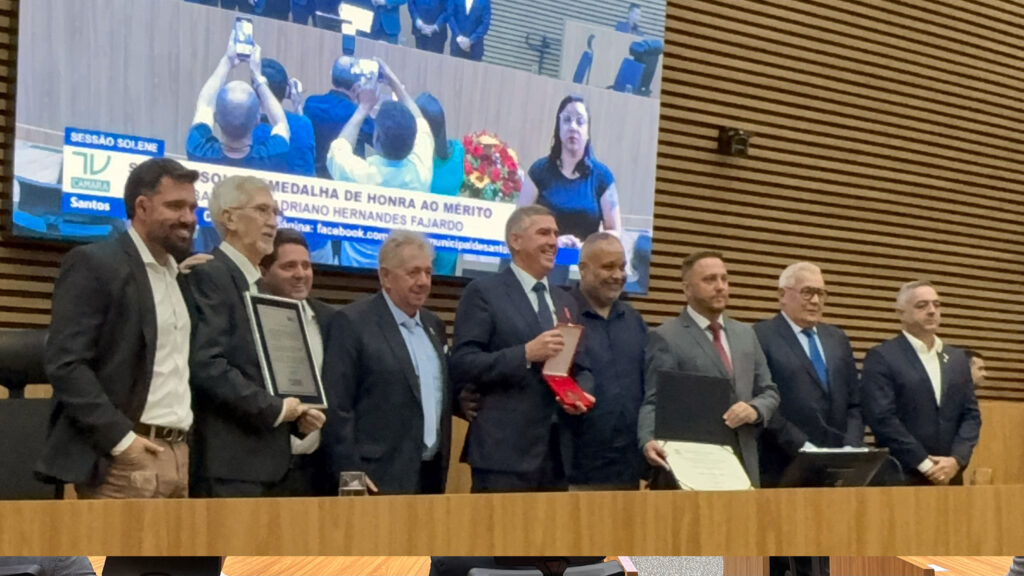 Presidente do Grupo Gelog recebe Medalha de Honra ao Mérito Braz Cubas em Santos