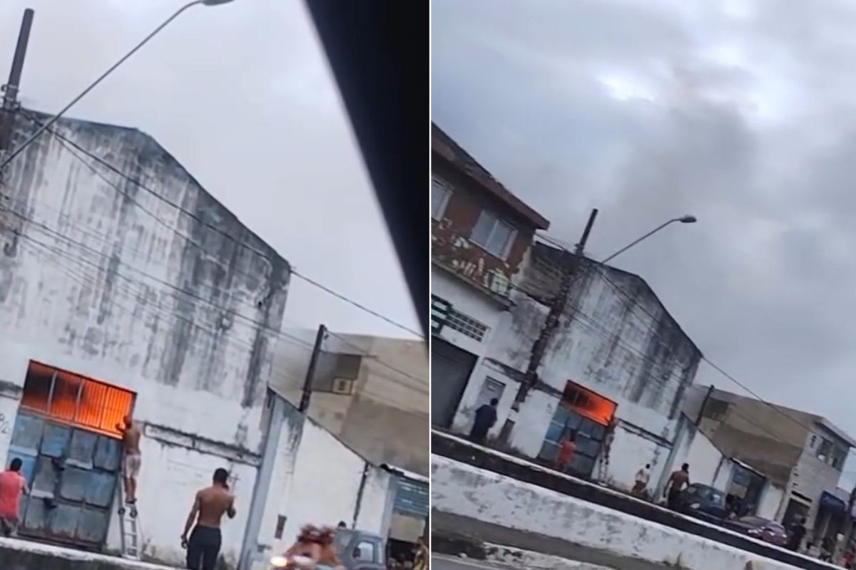 Incêndio atinge fábrica de velas em São Vicente