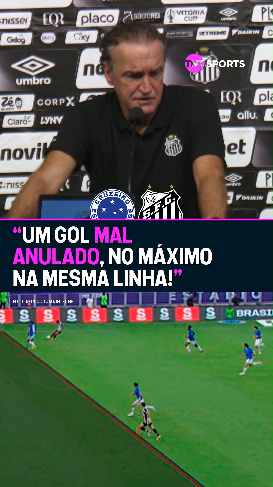 “O VAR ERROU… A IMAGEM JÁ TÁ NO GRUPO DOS JOGADORES!” ⚠️📺 Cuca, técnico do Santos, disse que a arbitragem cometeu um erro ao anular o gol marcado por Barreal, que daria a vitória ao Peixe diante do Cruzeiro… 🚩 #FutebolBrasileiro #Brasileirão #PósJogo