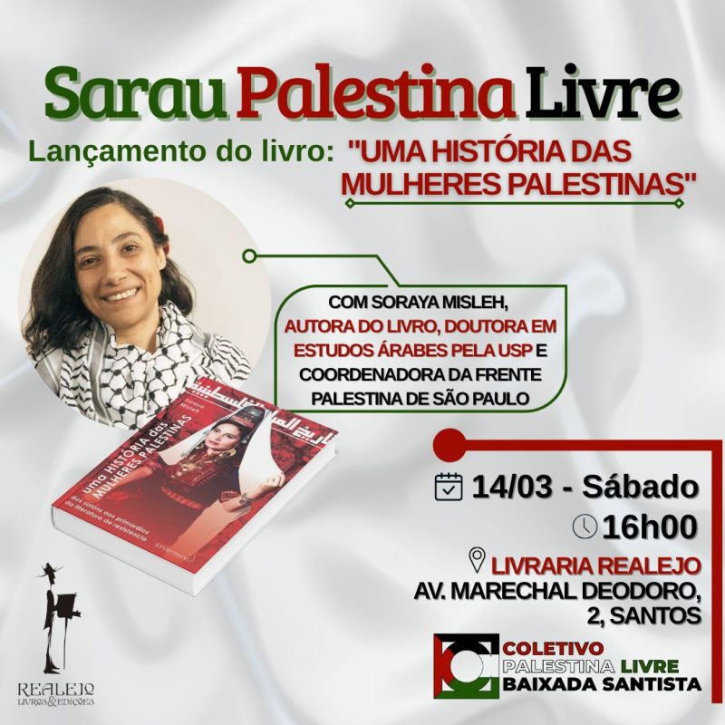 Autora Soraya Misleh lança livro “Uma história das mulheres palestinas”