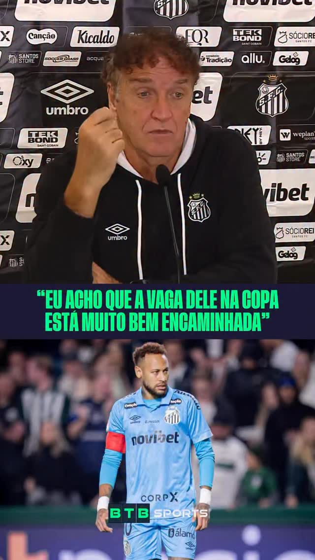 TEM PLENA CONDIÇÃO! 🚨 Cuca falou sobre a permanência de Neymar no Santos após a Copa e a sua capacidade de defender a Amarelinha. 📹
____ ⁣
⁣⚠️‎ Fique por dentro de TUDO que acontece com seu TIME DE FUTEBOL ⚠️
⁣
⁣👉🏼‎ Siga‎ @btbsportsbr #santos #cuca #neymar #futebolbrasileiro #futebol