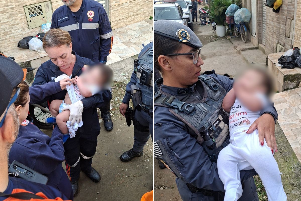 Bebê de 3 meses é resgatado após ser feito refém pelo pai em Guarujá