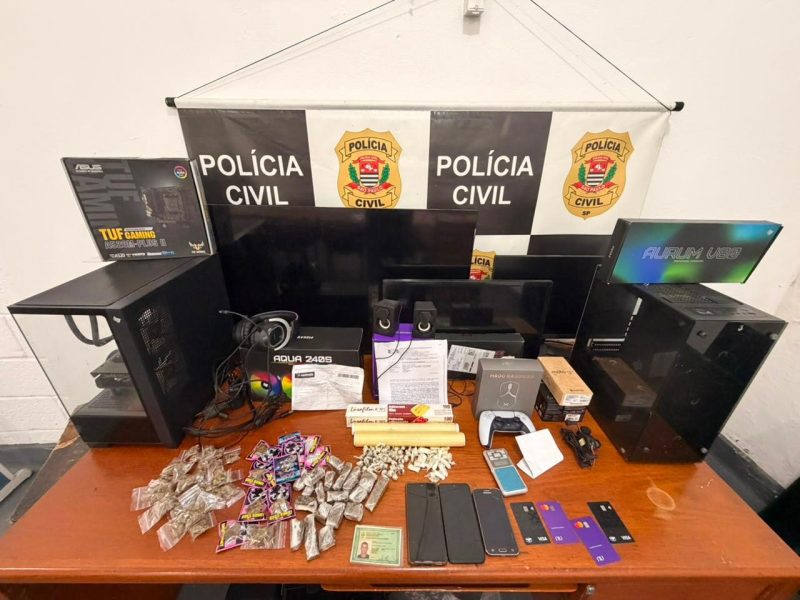 Polícia Civil prende suspeito por tráfico de drogas em Praia Grande e recupera R$ 20 mil em eletrônicos