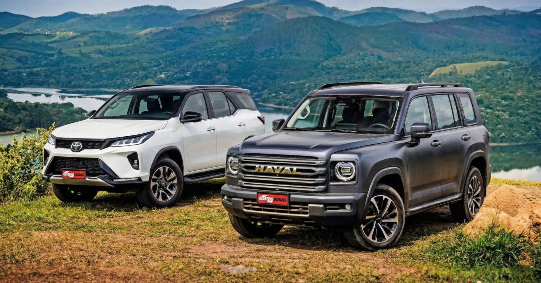 Toyota SW4 supera GWM Haval H9 e mantém liderança SUVs de chassi no 1º semestre