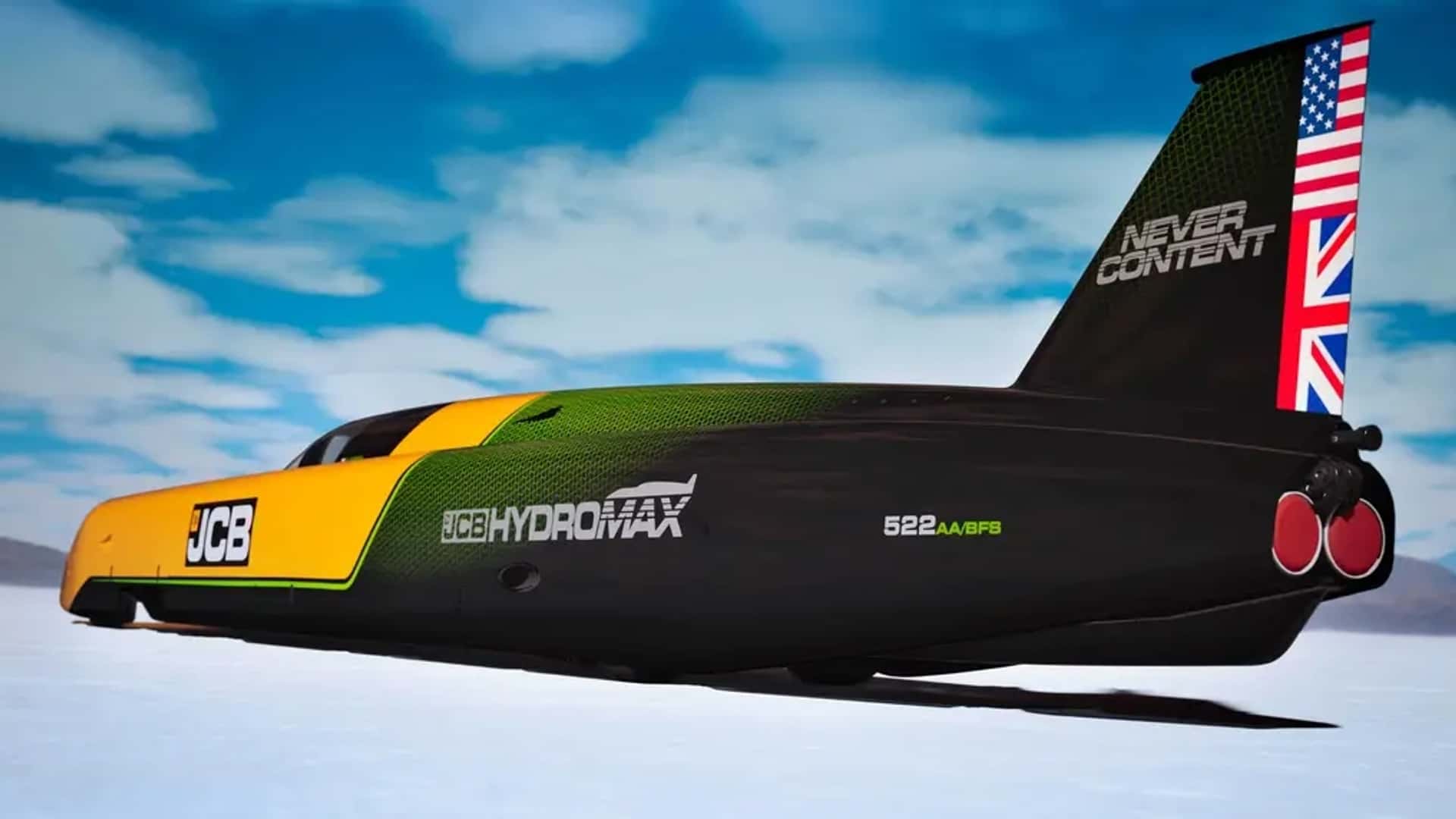 JCB Hydromax estabelece recorde de 592,7 km/h em Bonneville
