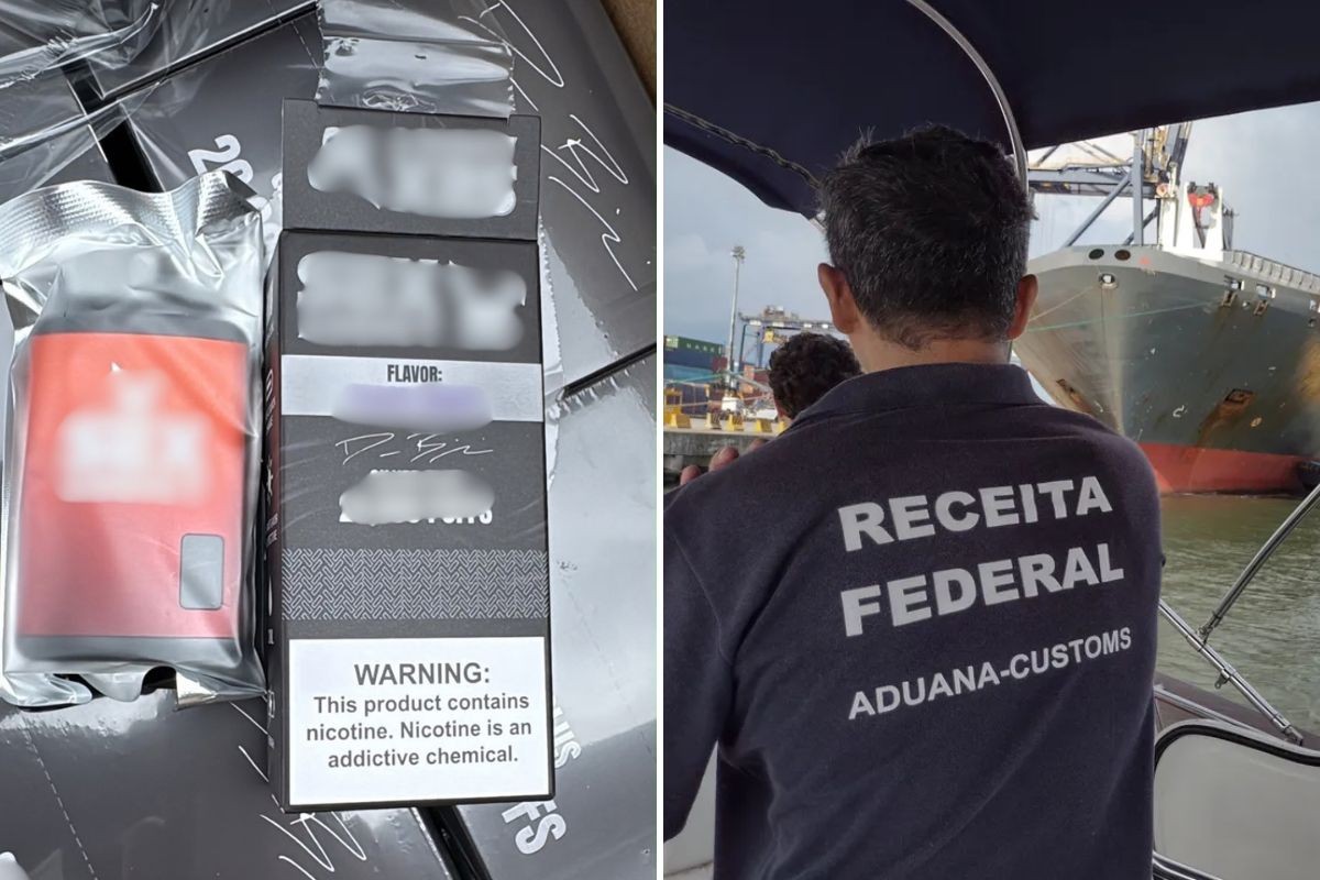 Cerca de 200 mil ‘vapes’ ilegais são apreendidos no Porto de Santos