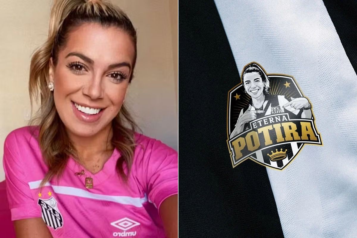 Santos homenageia Naty Potira com patch na camisa contra o São Paulo