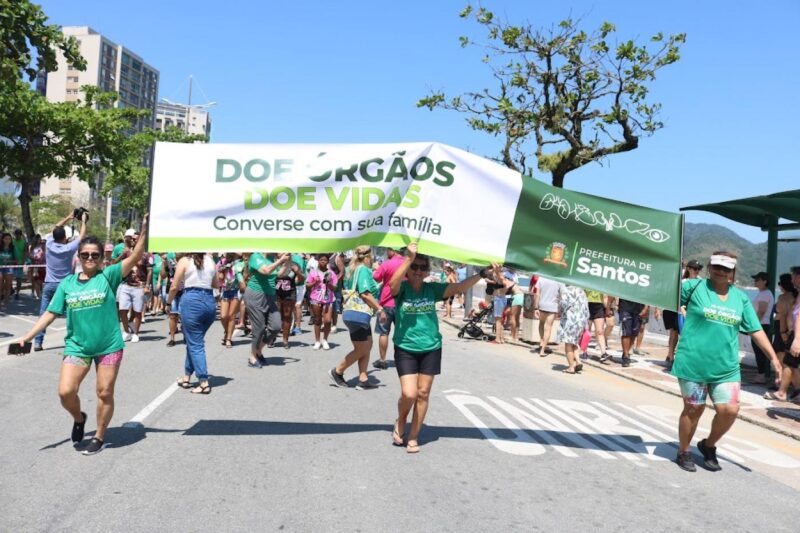 Caminhada em Santos conscientiza sobre doação de órgãos