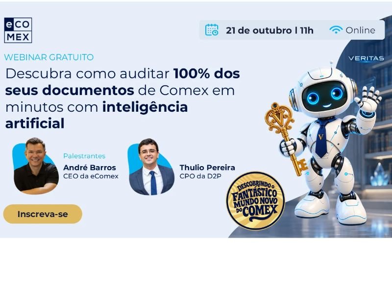 eComex realiza webinar sobre auditoria de documentos de Comex com inteligência artificial